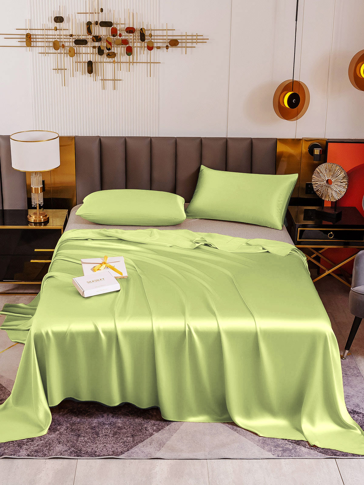 [Mintunvihreä] SilkSilky-FI 19Momme Bedding Set 002