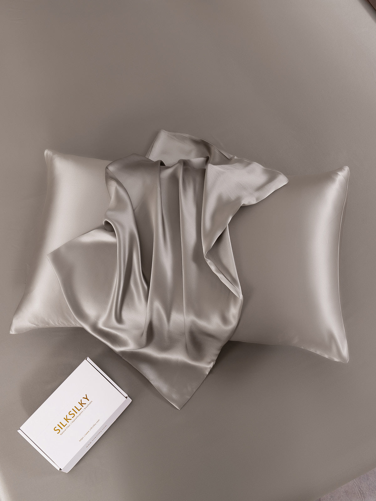 [Harmaa] SilkSilky-FI 22Momme Pillowcase 003