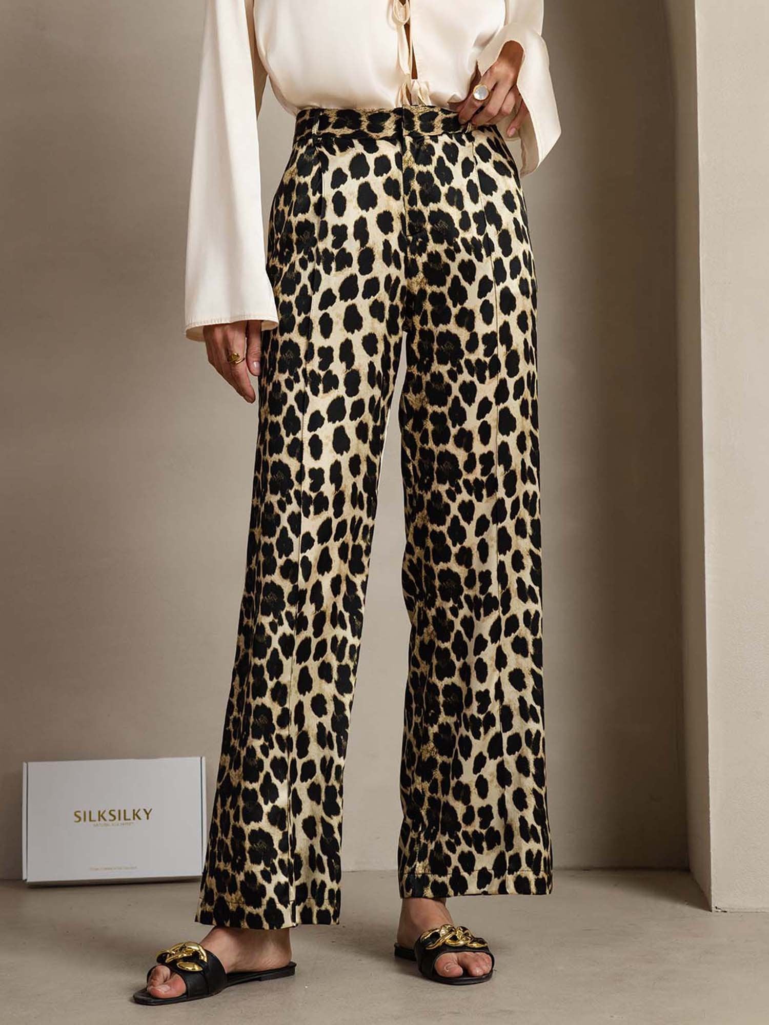 [Leopardi] SilkSilky-FI 19Momme Womens Pants 001