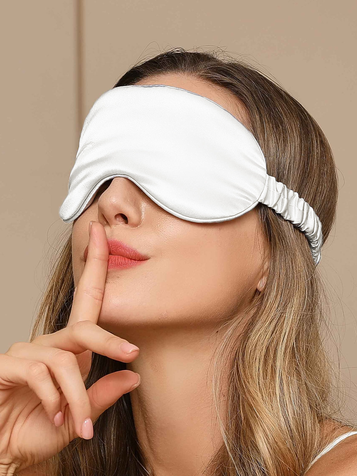 SilkSilky-FI 19Momme Eye Mask Valkoinen 002