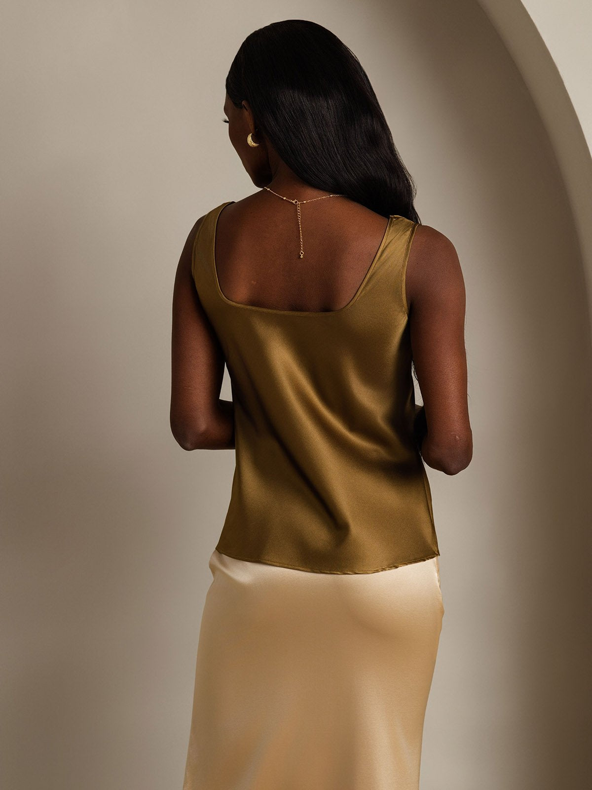 [Ruskea] SilkSilky-FI 19Momme Camisoles 002