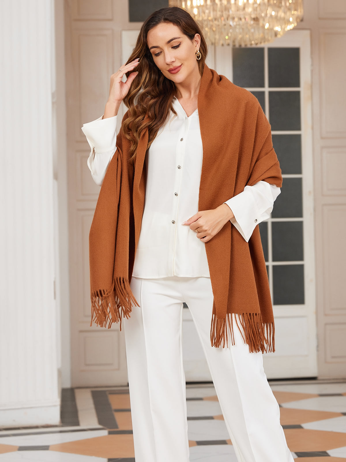 [Ruskea] SilkSilky-FI Scarf 002