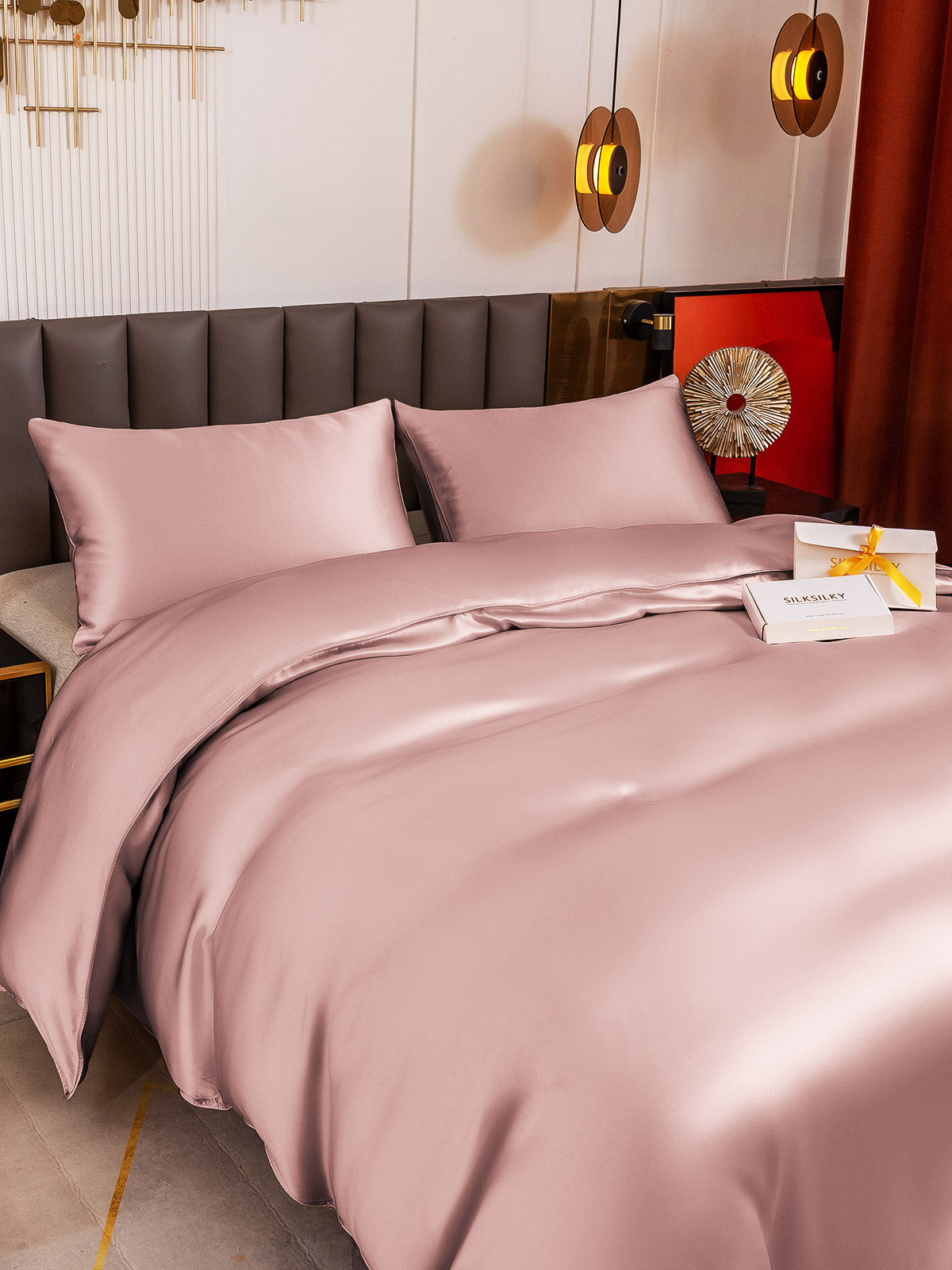 [Vaalean Mauve] SilkSilky-FI 19Momme Bedding Set 003