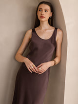 [Kahvi] SilkSilky-FI Sleeveless Mekko 003