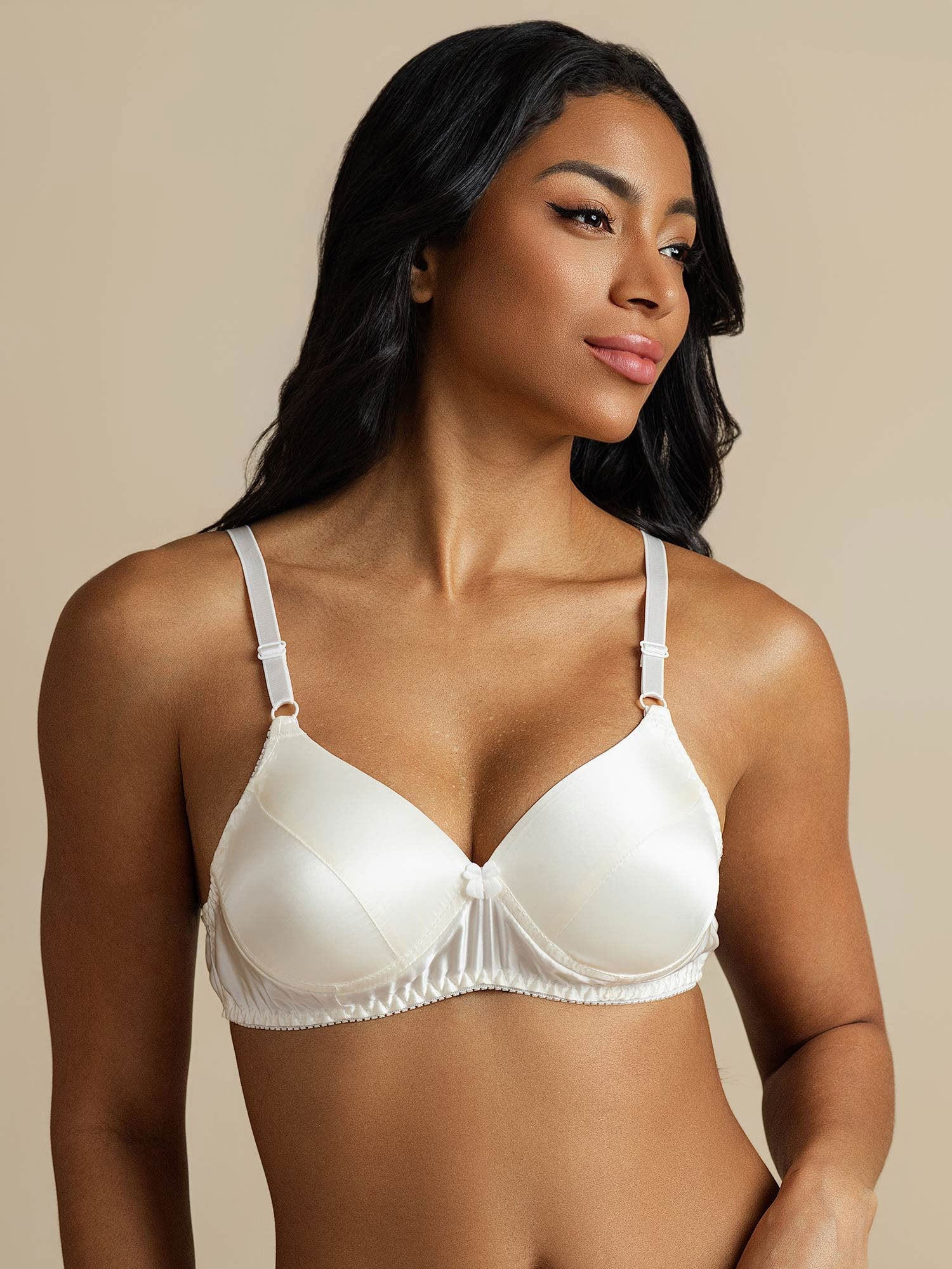 [Valkoinen] SilkSilky-FI Bra 008,