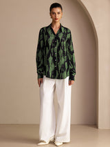 [Musta Sammal] SilkSilky-FI Long Sleeve Lapel Collar Pusero 006