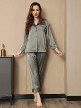 [Harmaanvihreä] SilkSilky-FI Womens Pajamas 003