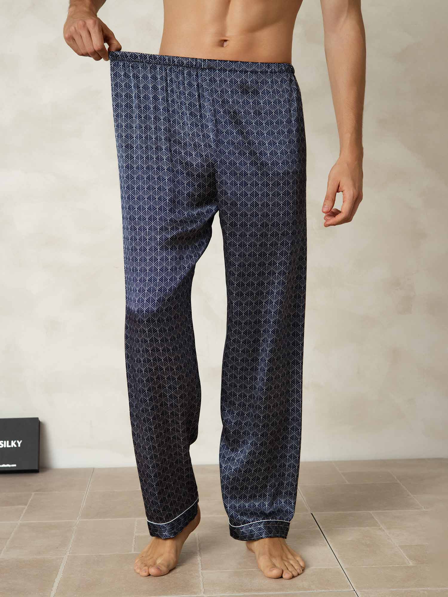 [Laivasto Ginkgo] SilkSilky-FI Mens Sleep Bottoms 003