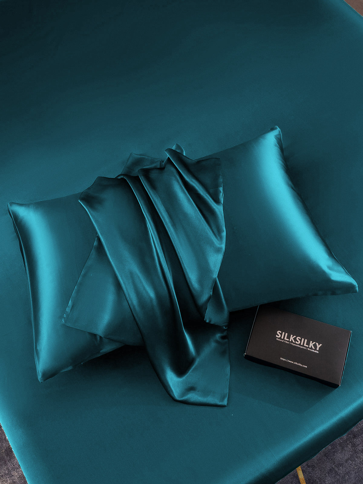 [Sinivihreä] SilkSilky-FI 22Momme Pillowcase 004