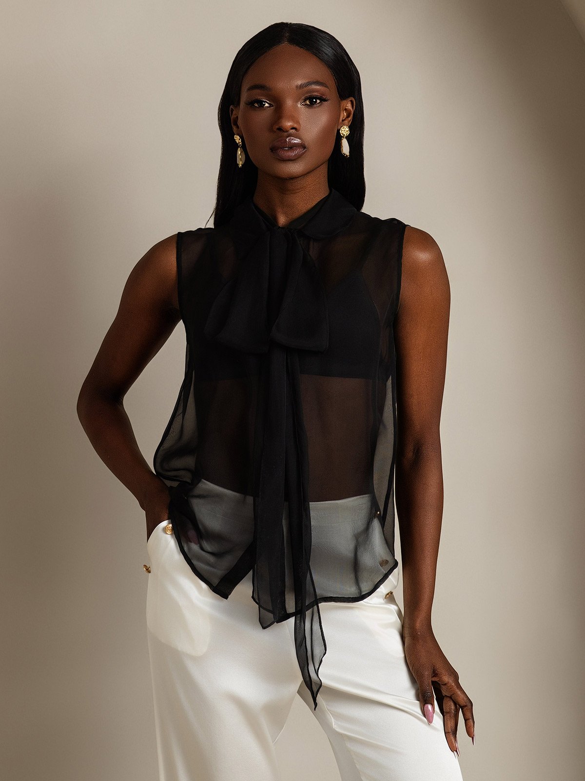 SilkSilky-FI Womens Shirt Musta 004