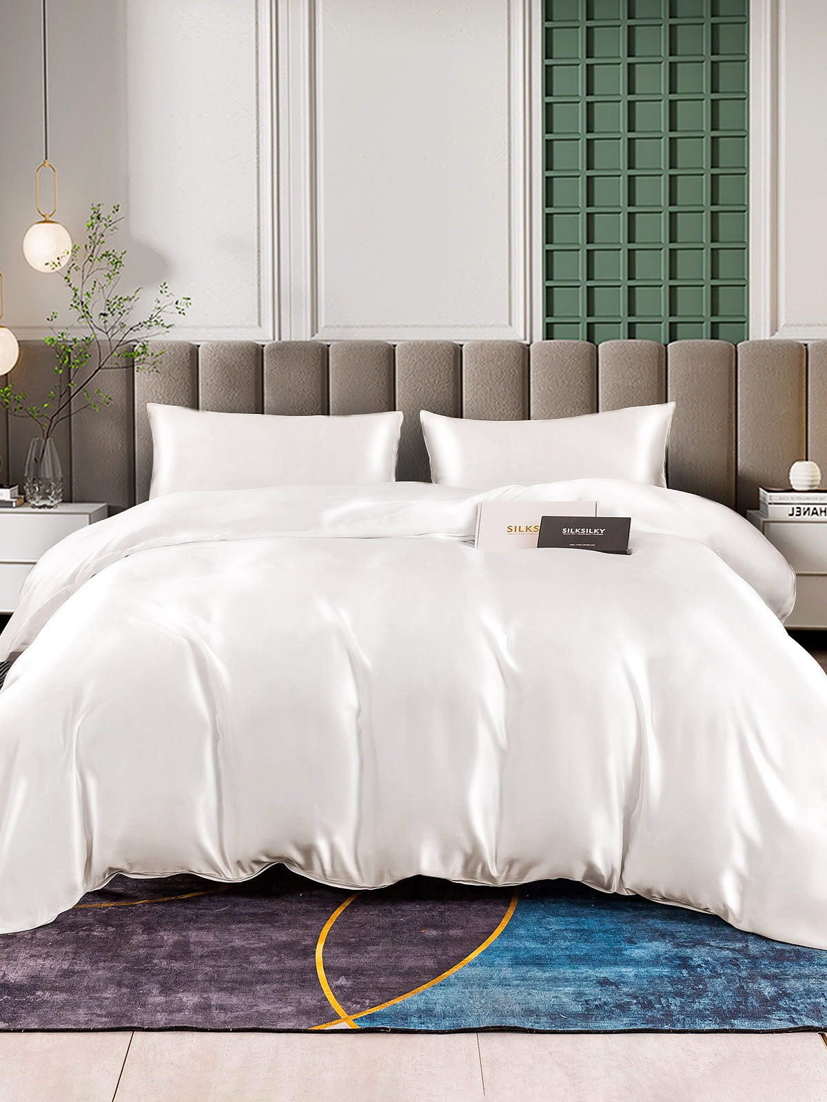 [Valkoinen] SilkSilky-FI 25Momme Bedding Set 001