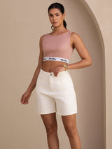 [Pinkki] SilkSilky-FI Sleeveless Crew Neck Camisole Top 008