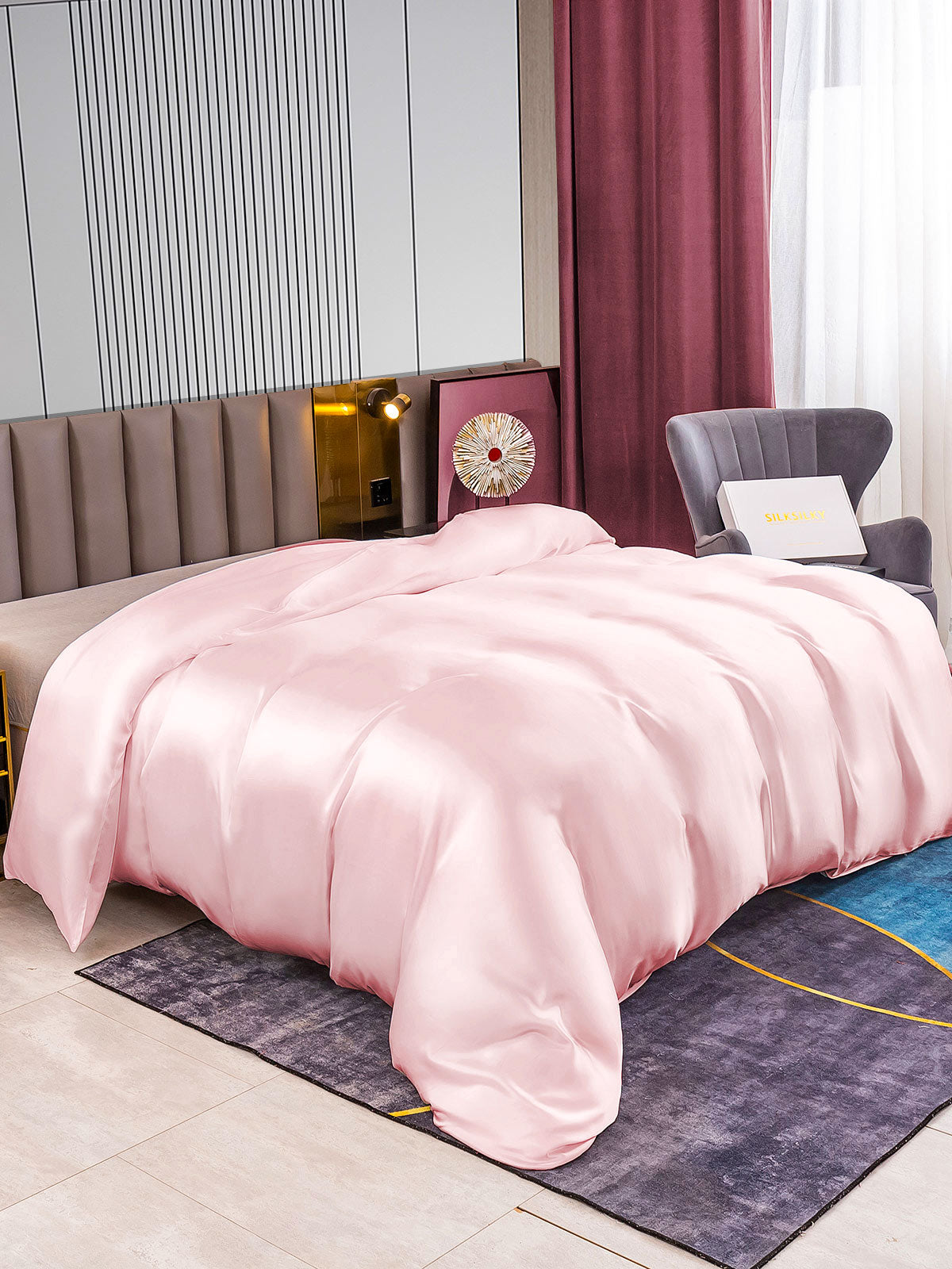 [Pinkki] SilkSilky-FI 22Momme Duvet Cover 002