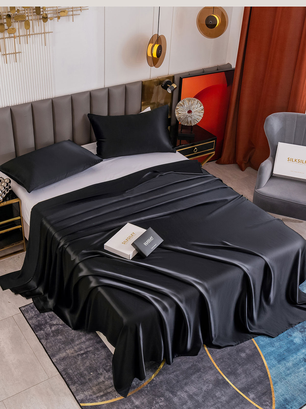 [Musta] SilkSilky-FI 19Momme Bedding Set 001