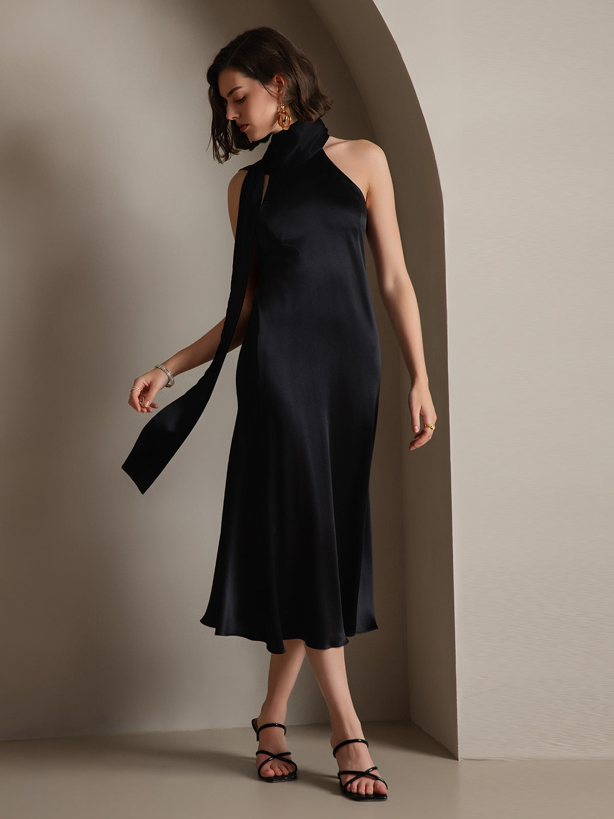[Musta] SilkSilky-FI 19Momme Dress 001