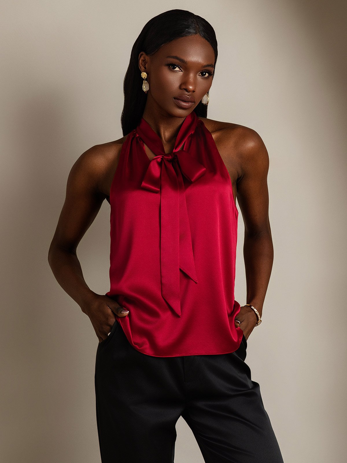 SilkSilky-FI 19Momme Womens Shirt Viini 003