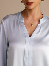 [Taivaansininen] SilkSilky-FI Long Sleeve Naisten Puserot 004