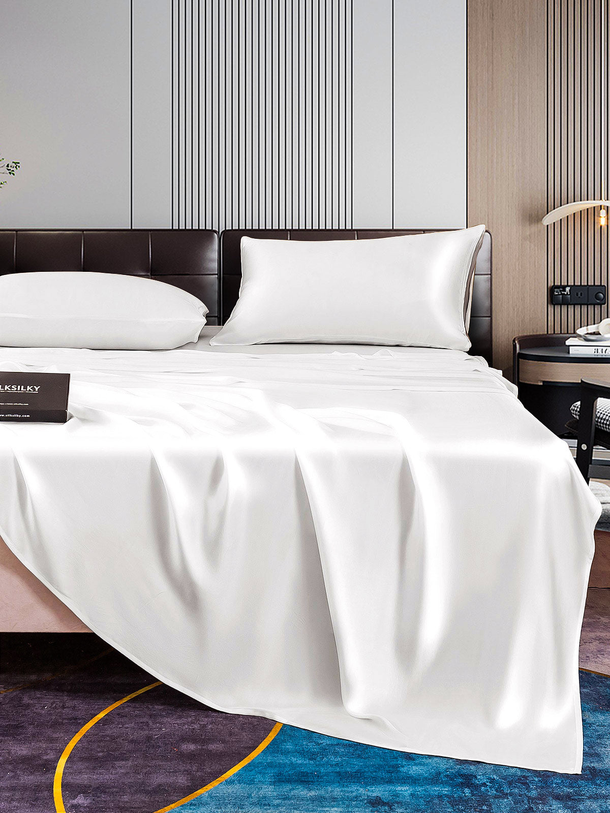 [Valkoinen] SilkSilky-FI 22Momme Bedding Set 006
