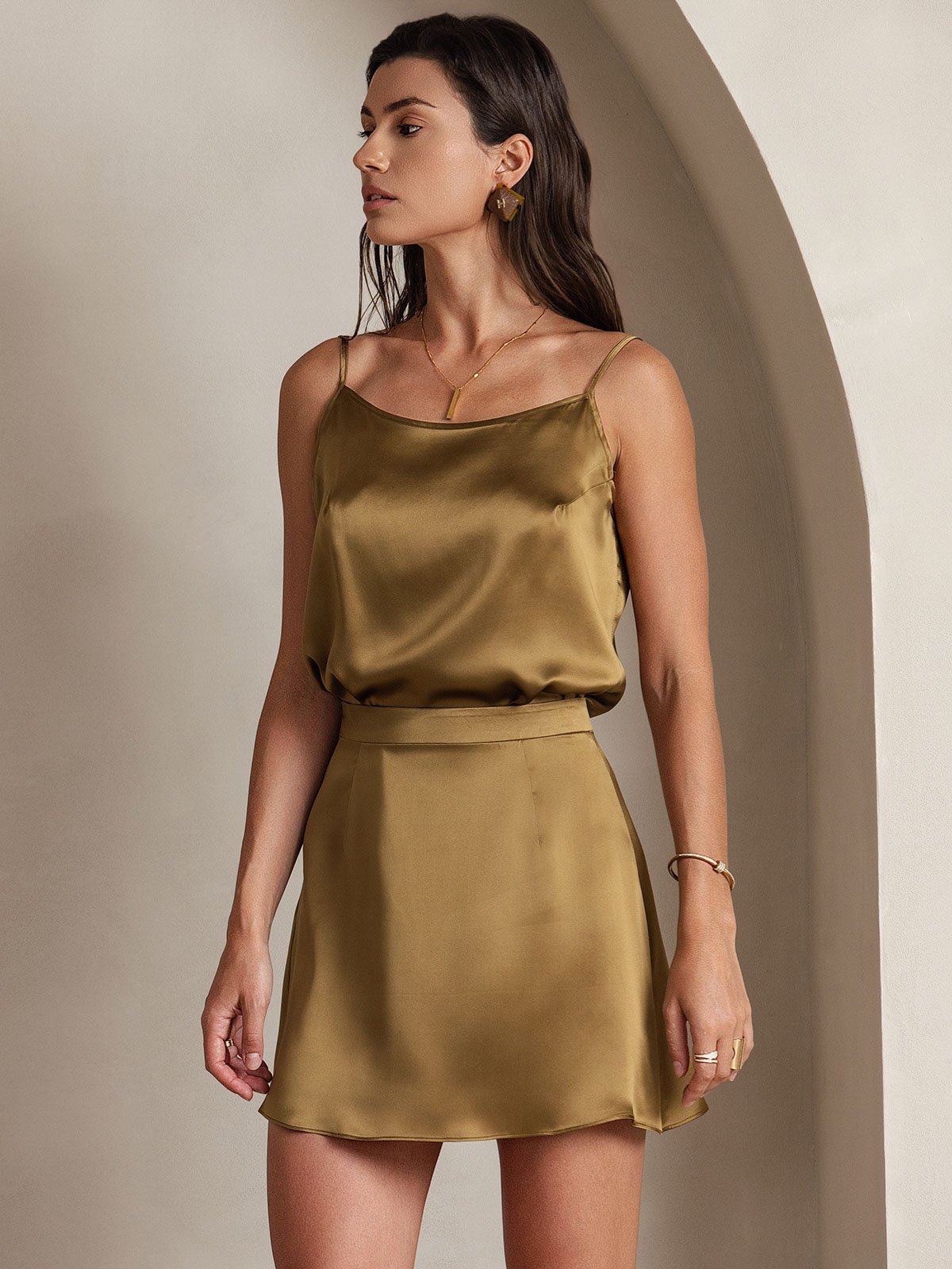 [Ruskea] SilkSilky-FI 19Momme Silk Skirt 003