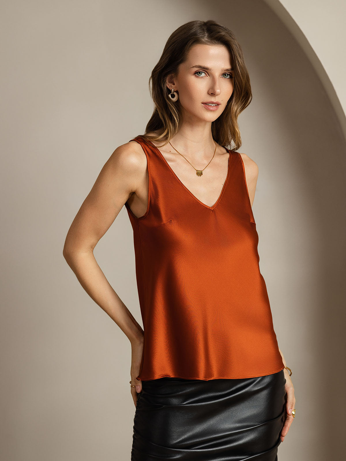 [Karamelli] SilkSilky-FI 19Momme Camisoles 002