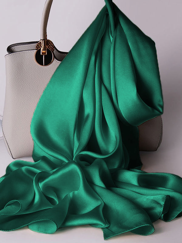 SilkSilky-FI Scarf Tummanvihreä 004
