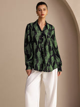 [Musta Sammal] SilkSilky-FI Long Sleeve Lapel Collar Pusero 003