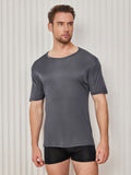 SilkSilky-FI Mens T-Shirt TummanHarmaa 004