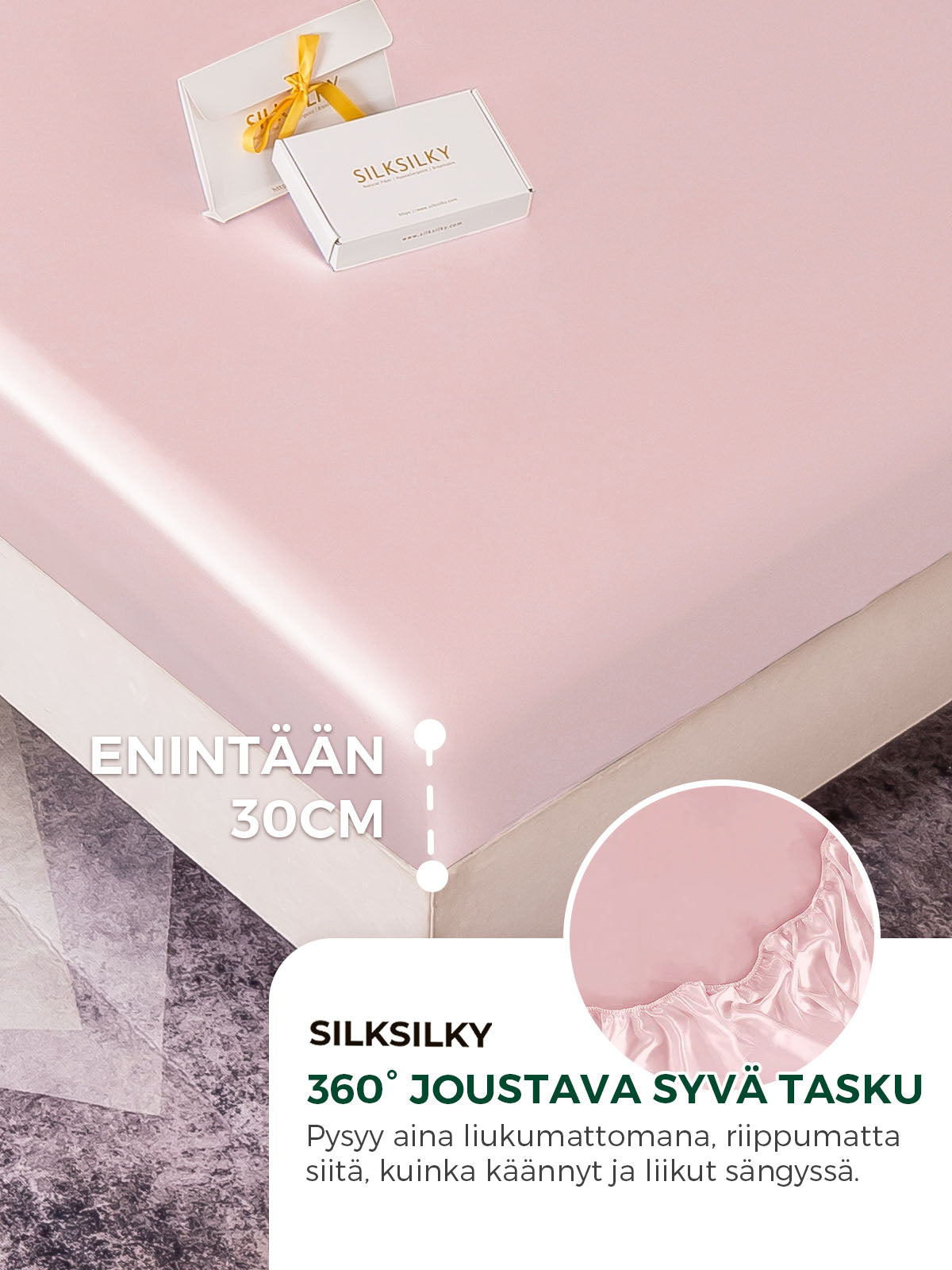 [Pinkki] SilkSilky-FI 22Momme Pure Silk Sheet 004