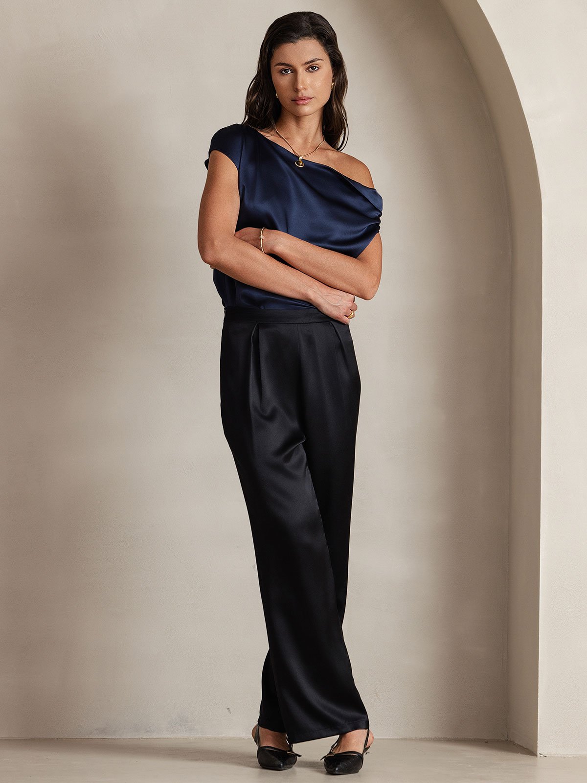 [Musta] SilkSilky-FI 19Momme Womens Pants 007