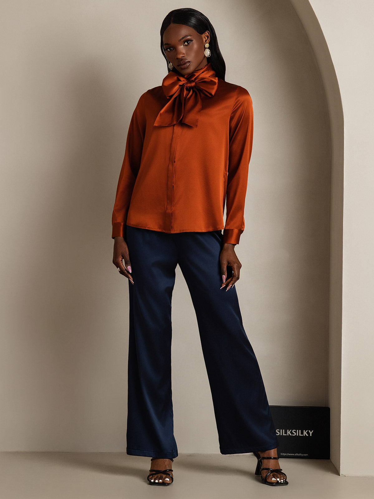 [Karamelli] SilkSilky-FI 19Momme Womens Shirt 007