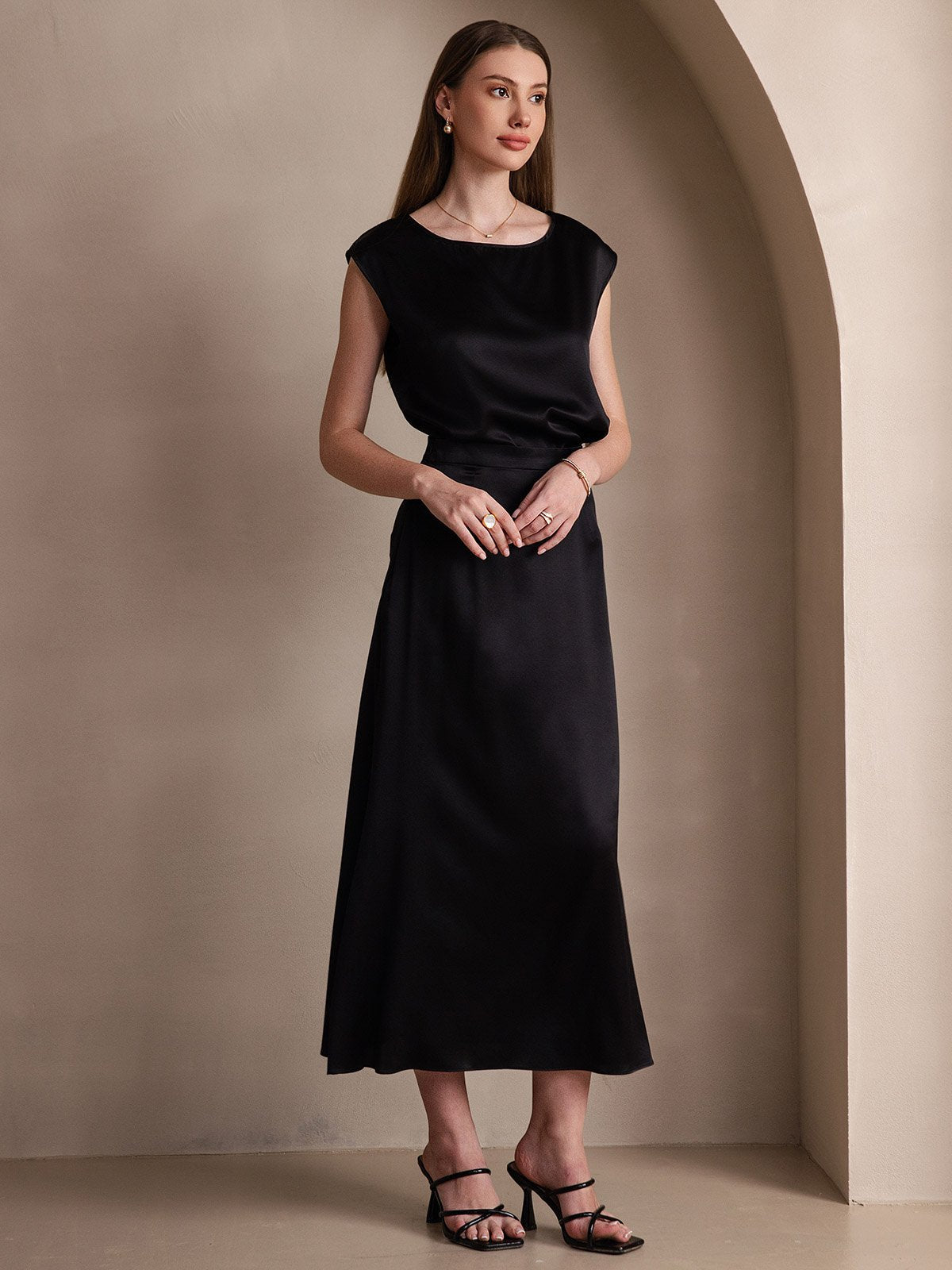 [Musta] SilkSilky-FI 19Momme Skirt 004