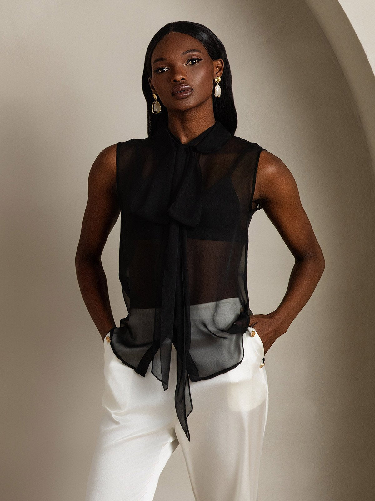 SilkSilky-FI Womens Shirt Musta 006