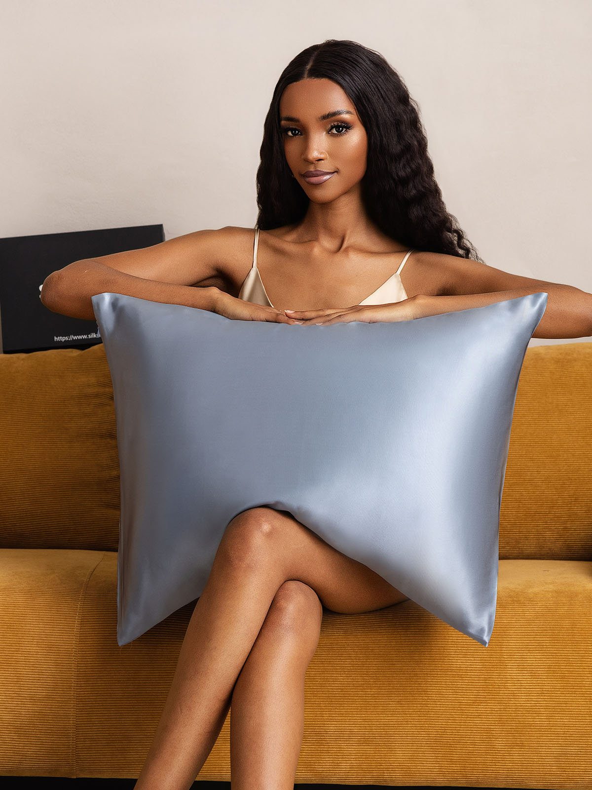 [Harmaansininen] SilkSilky-FI 22Momme Pillowcase 001