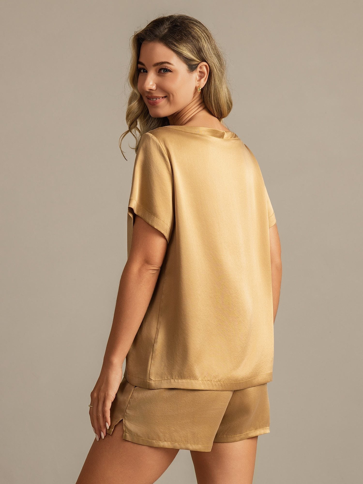 [Tan] SilkSilky-FI 19Momme Womens Pajamas 002,