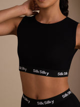 [Musta] SilkSilky-FI Sleeveless Crew Neck Camisole Top 006