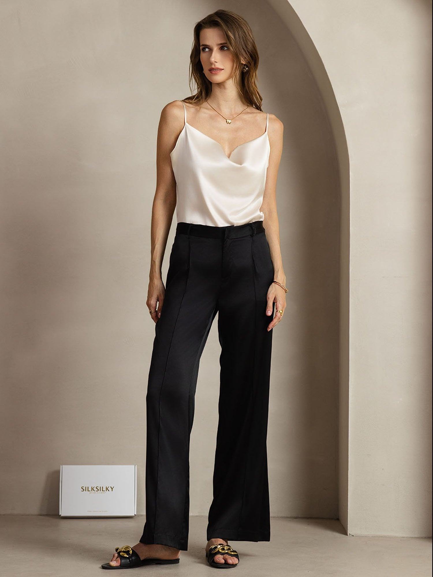 [Musta] SilkSilky-FI 19Momme Womens Pants 003