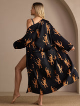 [Musta Tiikeri] SilkSilky-FI Long Sleeve Naisten Aamutakki 002
