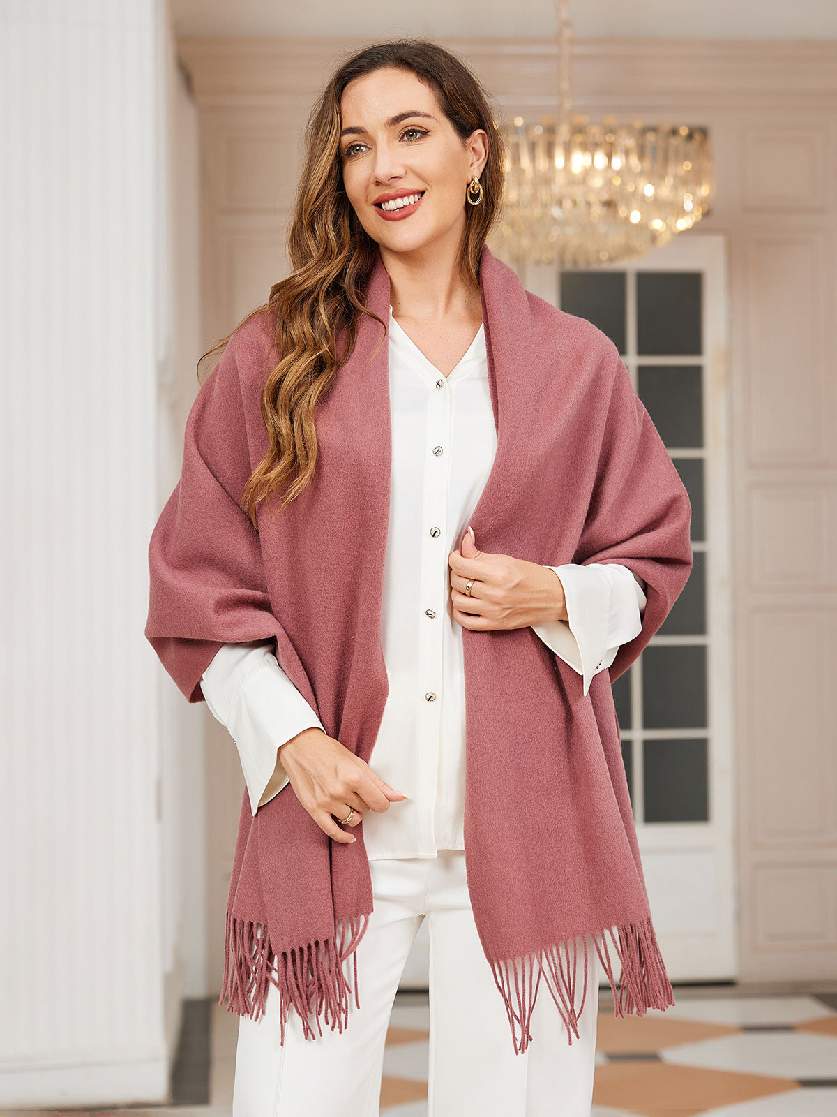[Vaalean Mauve] SilkSilky-FI Scarf 003