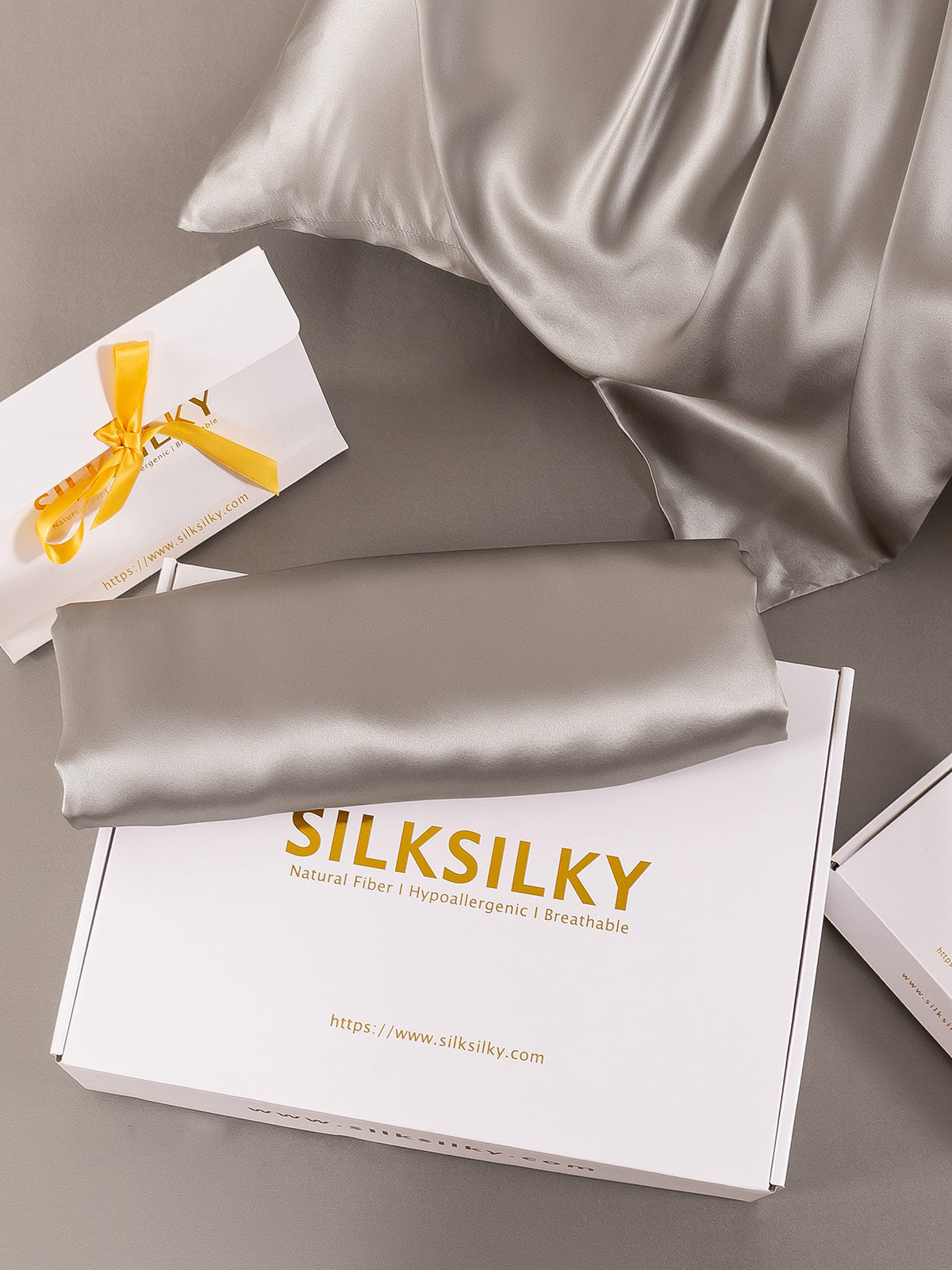 [Harmaa] SilkSilky-FI 22Momme Pillowcase 003
