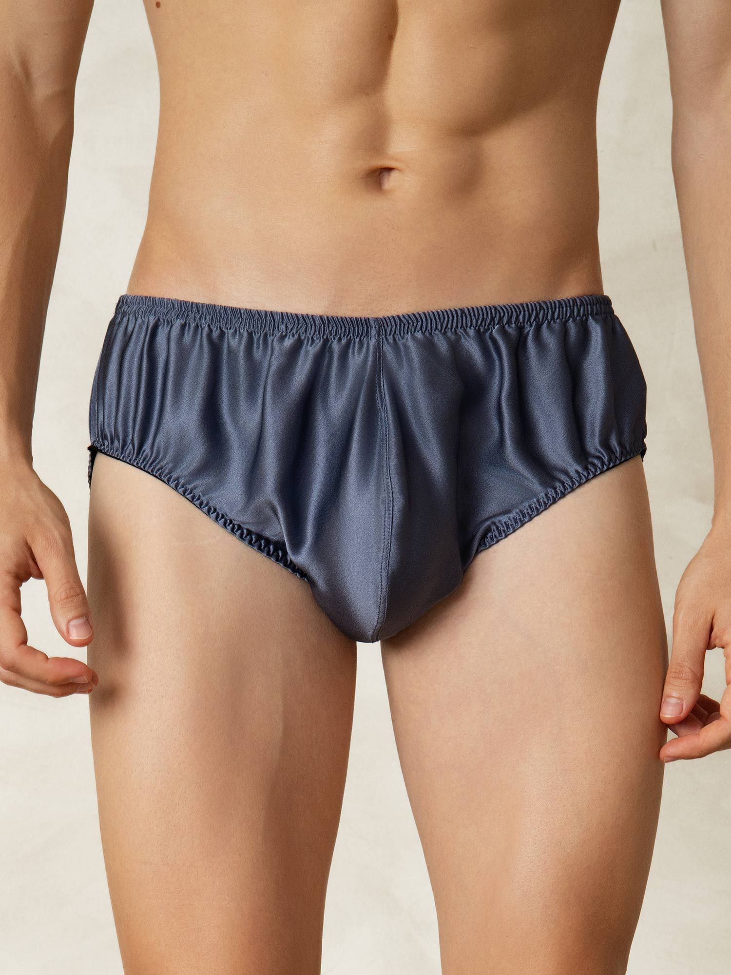 [Harmaansininen] SilkSilky-FI Mens Underwear 001