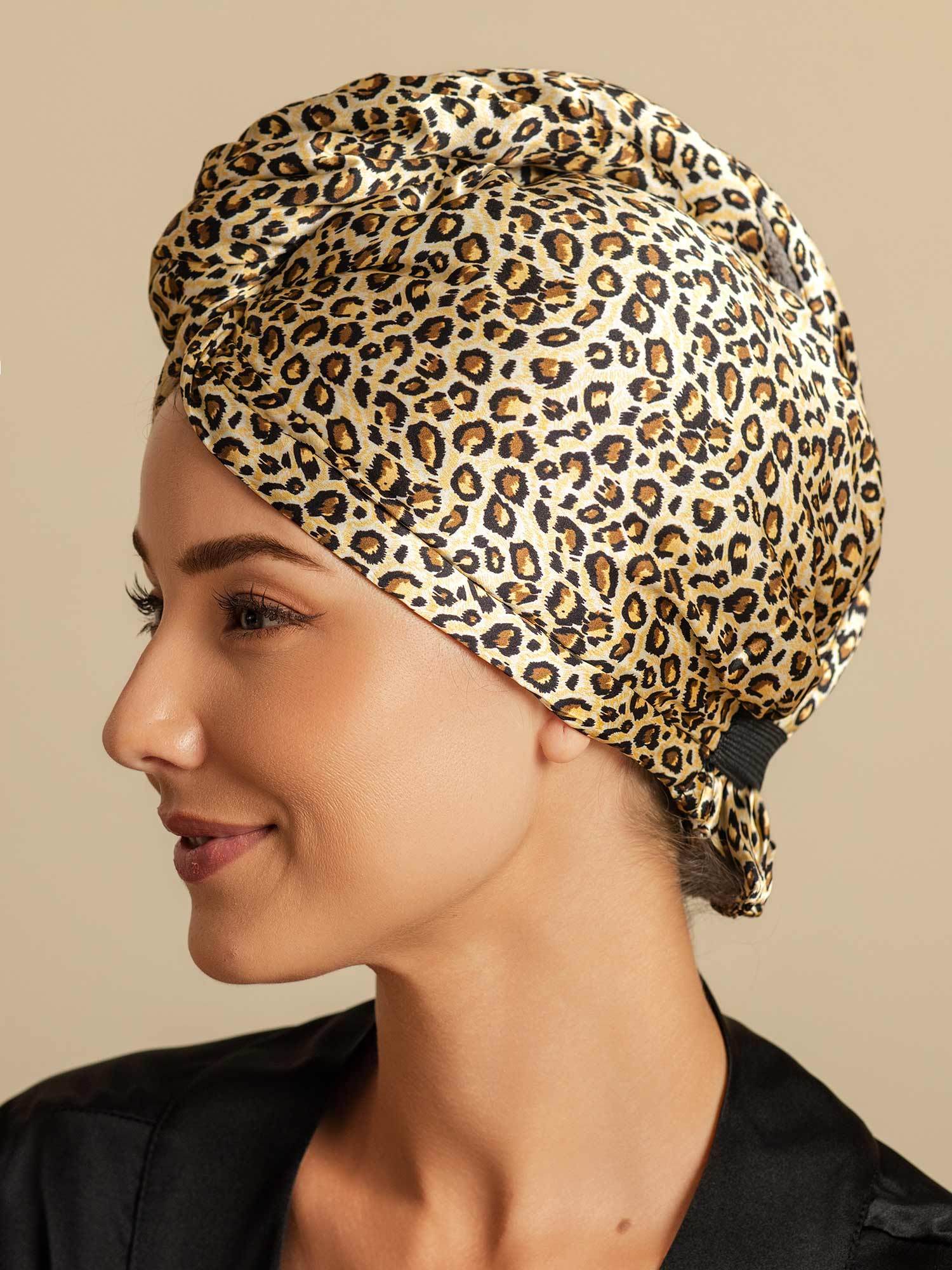 [Leopardi] SilkSilky-FI Hair Towel Wrap 005,