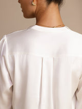 [Valkoinen] SilkSilky-FI Long Sleeve Wrap Naisten Puserot 005