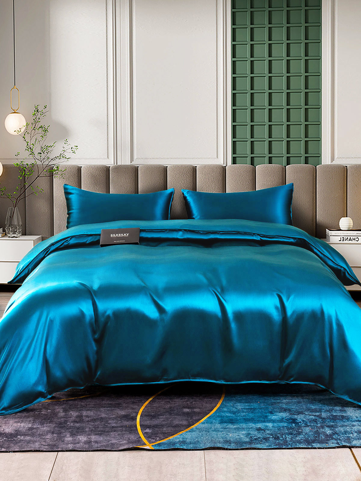 [Sinivihreä] SilkSilky-FI 25Momme Bedding Set 002