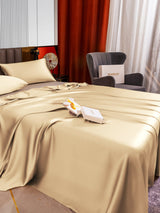 [Beige] SilkSilky-FI 22Momme Vuodevaatteet Setti 004