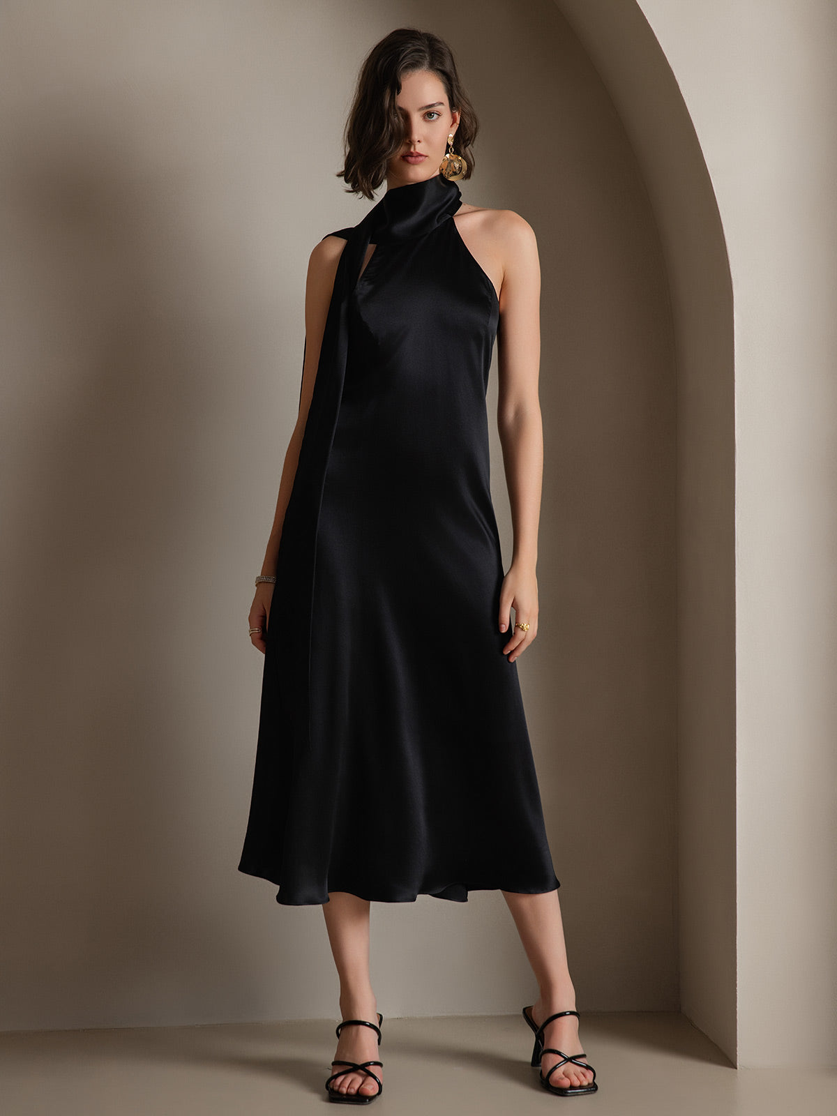 [Musta] SilkSilky-FI 19Momme Dress 004