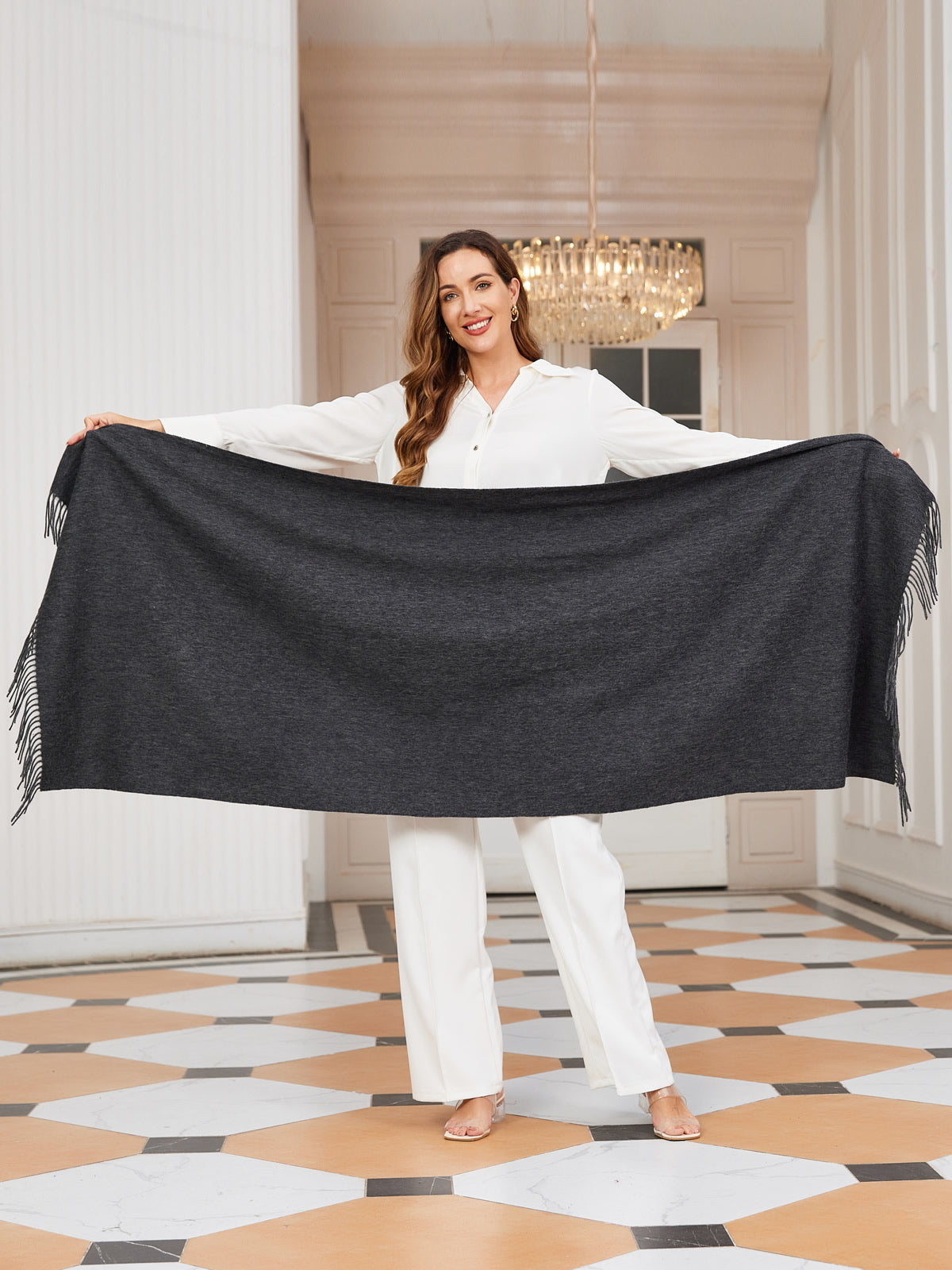[Tumman Harmaa] SilkSilky-FI Scarf 004