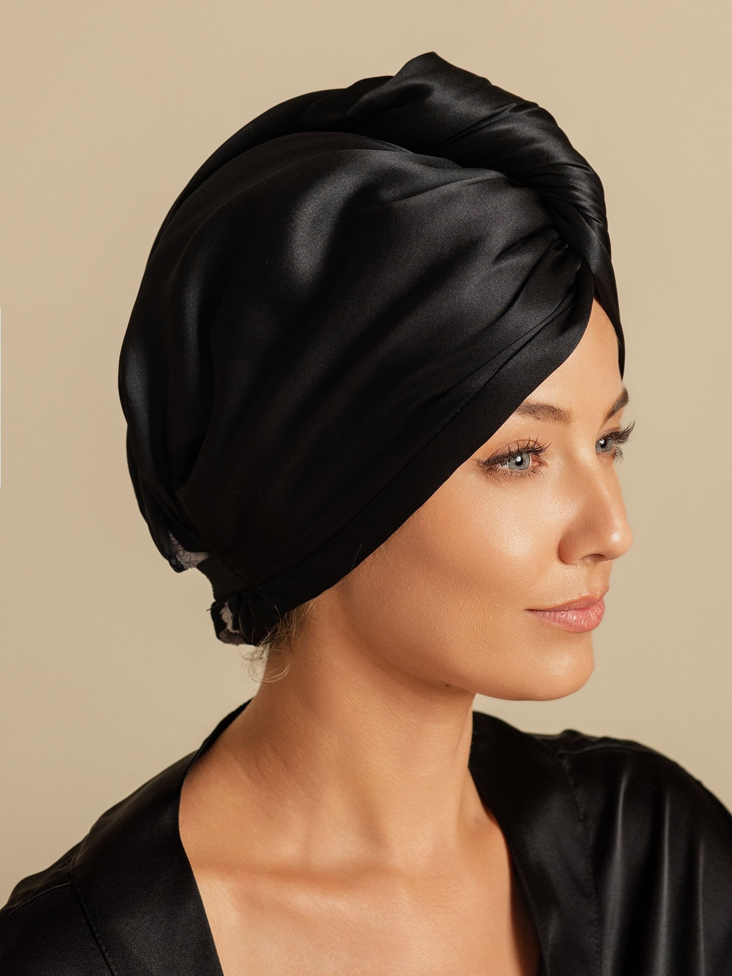[Musta] SilkSilky-FI Hair Towel Wrap 005,