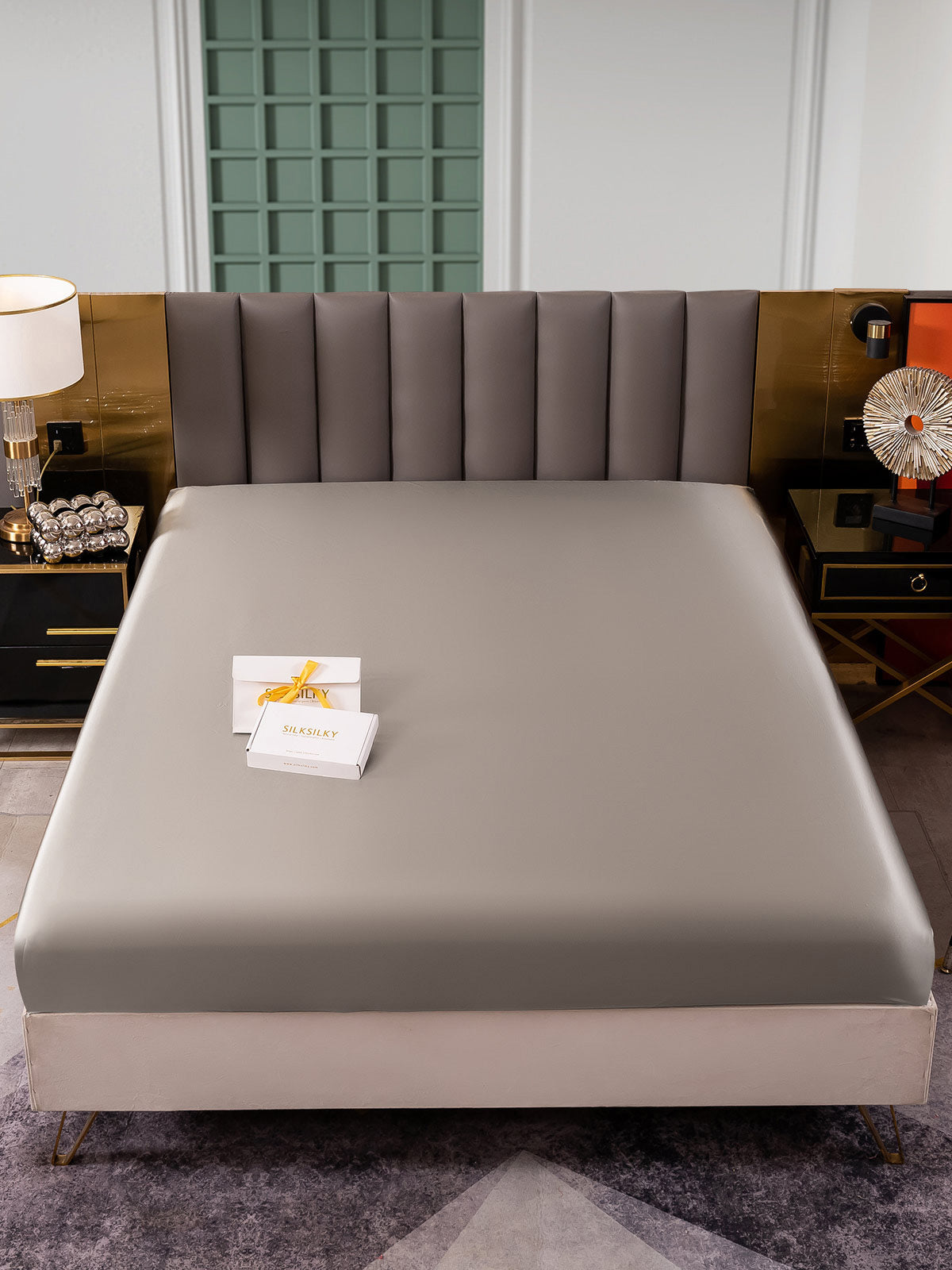 [Harmaa] SilkSilky-FI 25Momme Sheet 002
