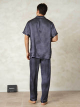 [LaivastoGinkgo] SilkSilky-FI Lapel Collar Miesten Pyjamat 002