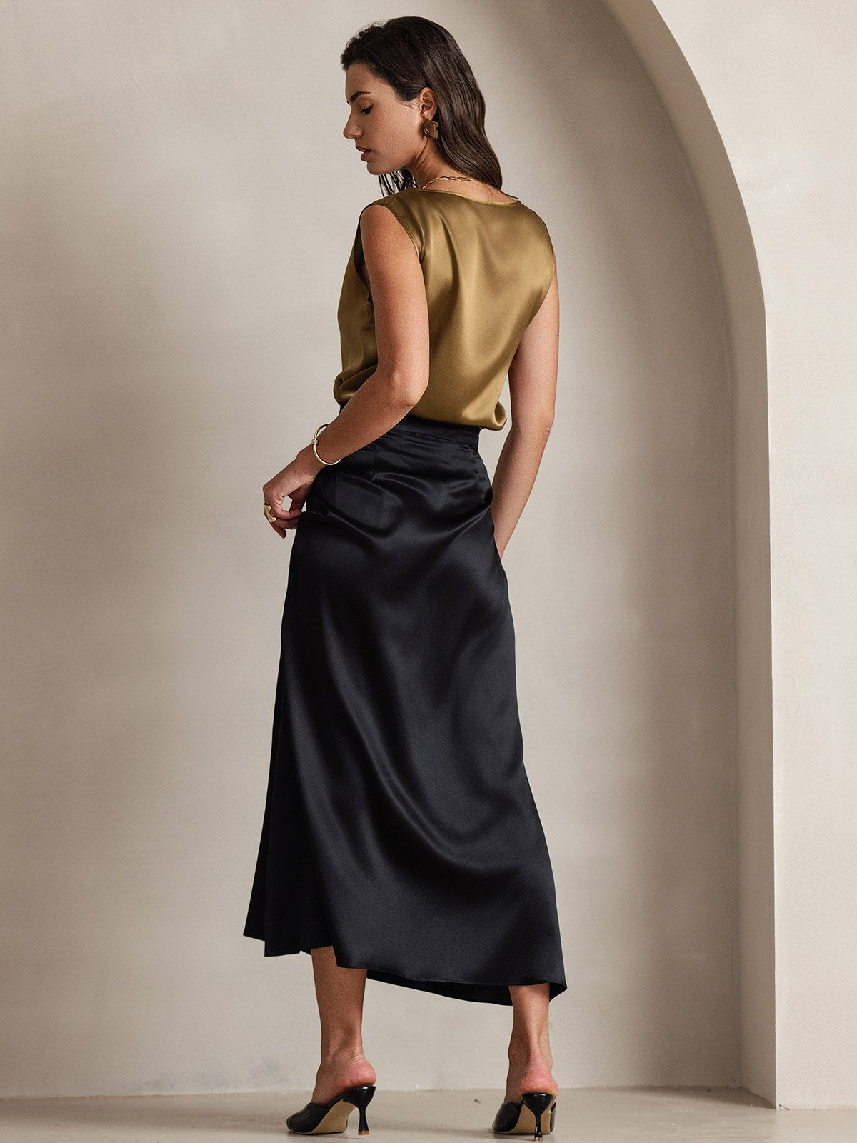 [Musta] SilkSilky-FI 19Momme Silk Skirt 002